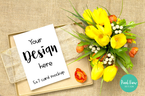 5 X 7 Card Invites Wedding Mockup Review