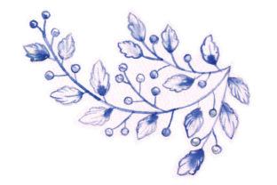 Braut-Kopfbedeckung in Aquarellfarbe