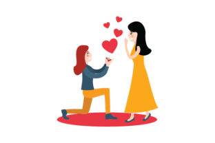 Female on Knee Proposing to Female Embroidery Design Review