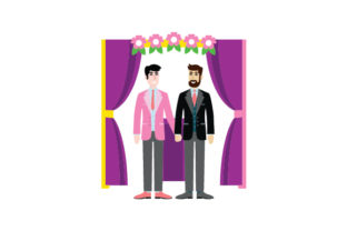 Male Male at Wedding Alter – A Designer’s First Look