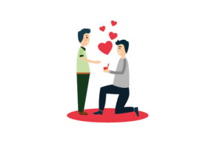 Male on Knee Proposing to Male: A Modern Embroidery Design for Real Projects