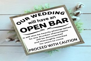 Our Wedding Will Have an Open Bar Embroidery Design Review