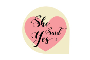 Photo Booth Bridal Shower Prop- She Said Yes